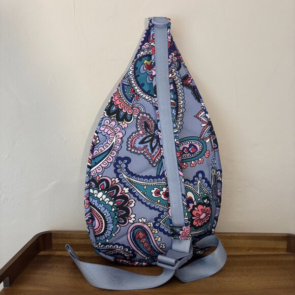 Vera Bradley Kona Paisley Light Purple Lighten Up Sling Backpack New - Picture 5 of 12